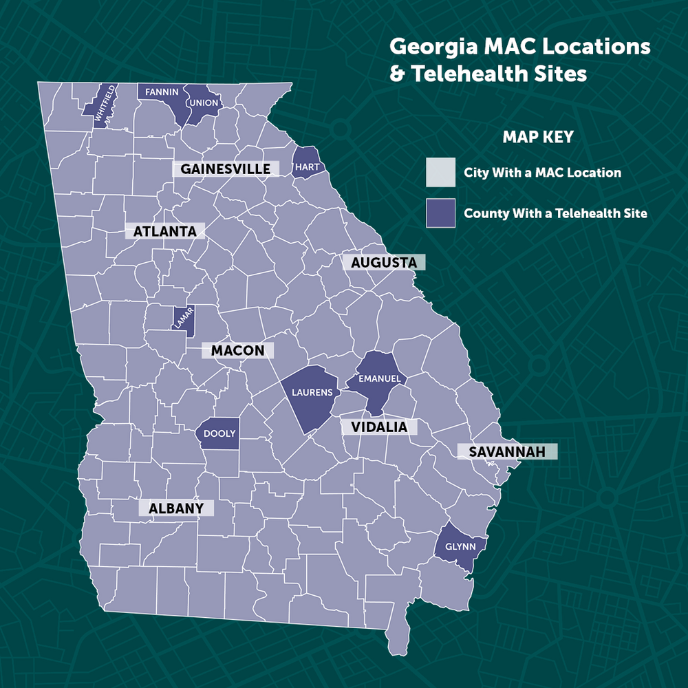 Georgia MAC Locations & Telehealth Sites